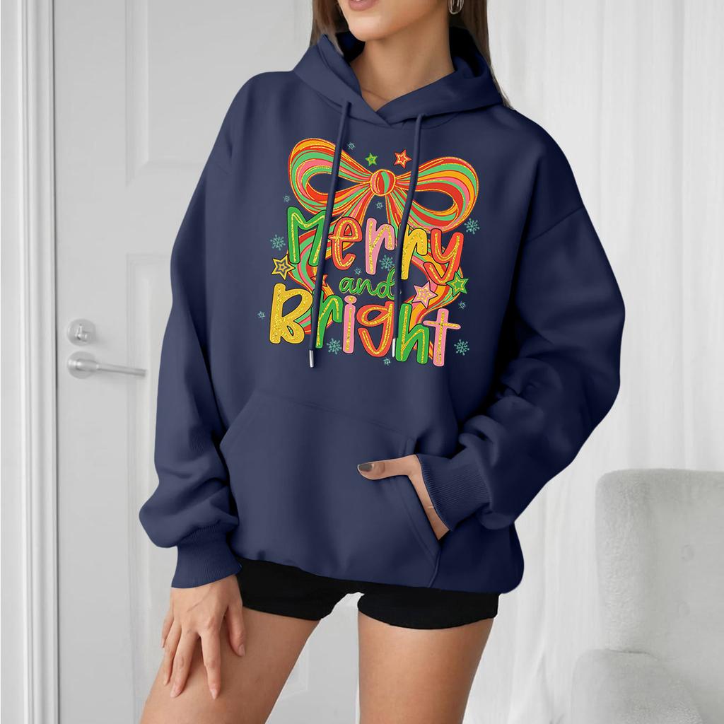 Women's Loose Comfortable Casual Fashion Character Printed Hooded Long Sleeve Sweatshirt