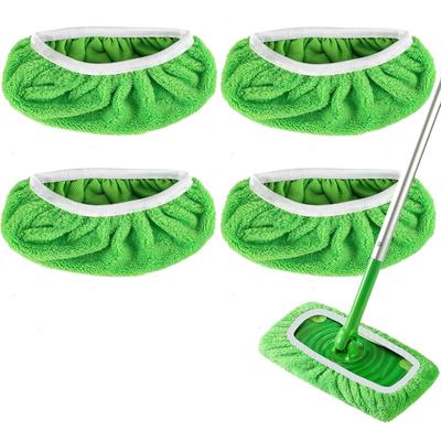 Reusable Mop Pads Wet and Dry Flat Swiffer Mop Cover 8 Pack Washable Swiffer Pads for Surface/Hardwood Floor Cleaning