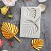 3D Mini Cattail Palm Fan Leaf Silicone Mold DIY Fondant Chocolate Cake Decoration Resin Mold Leaf Shape Kitchen Baking Tools