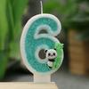 Panda Theme Birthday Candles Children's Birthday Number Candles First Birthday Girl Boy Party Cake Toppers Gift Cake Decoration