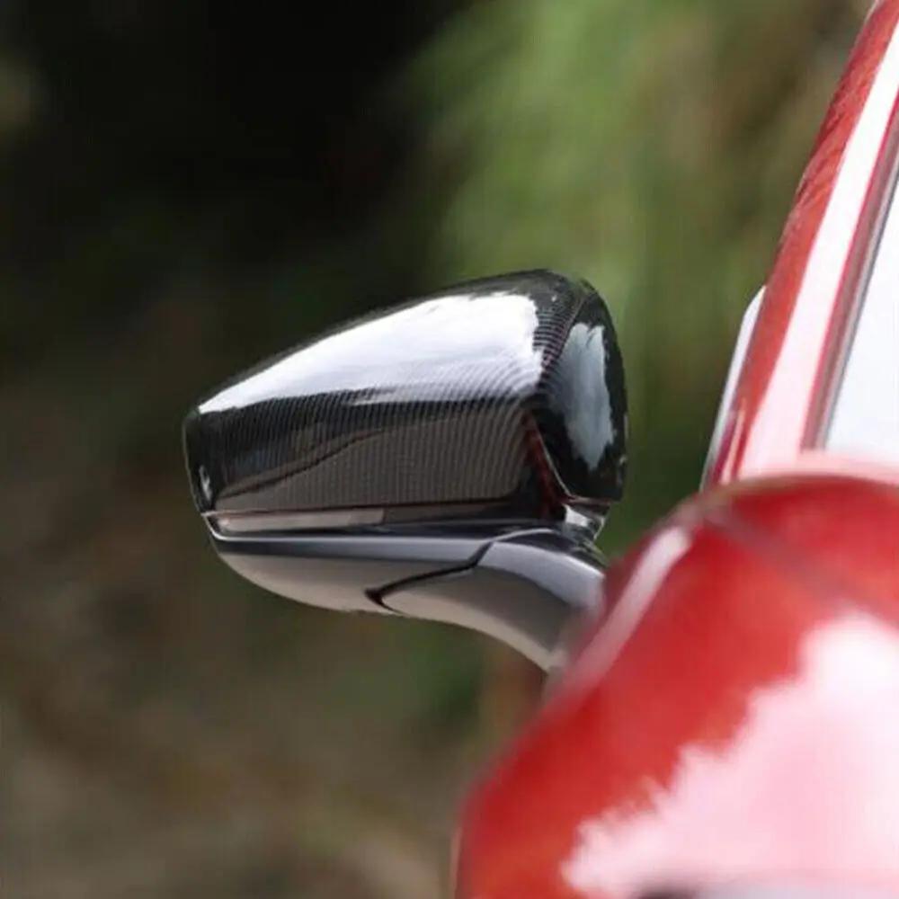 For Mazda CX-30 CX30 2020-2025 Car Sticker Rearview Side Mirror Cover Wing Cap Exterior Door Rear View Case Trim Carbon Fiber