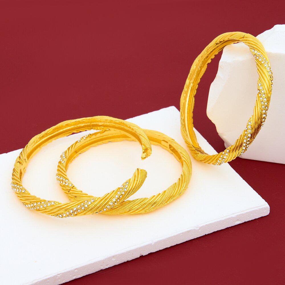Gold Plated Twisted Clasp Chinese Elegant Bracelet 