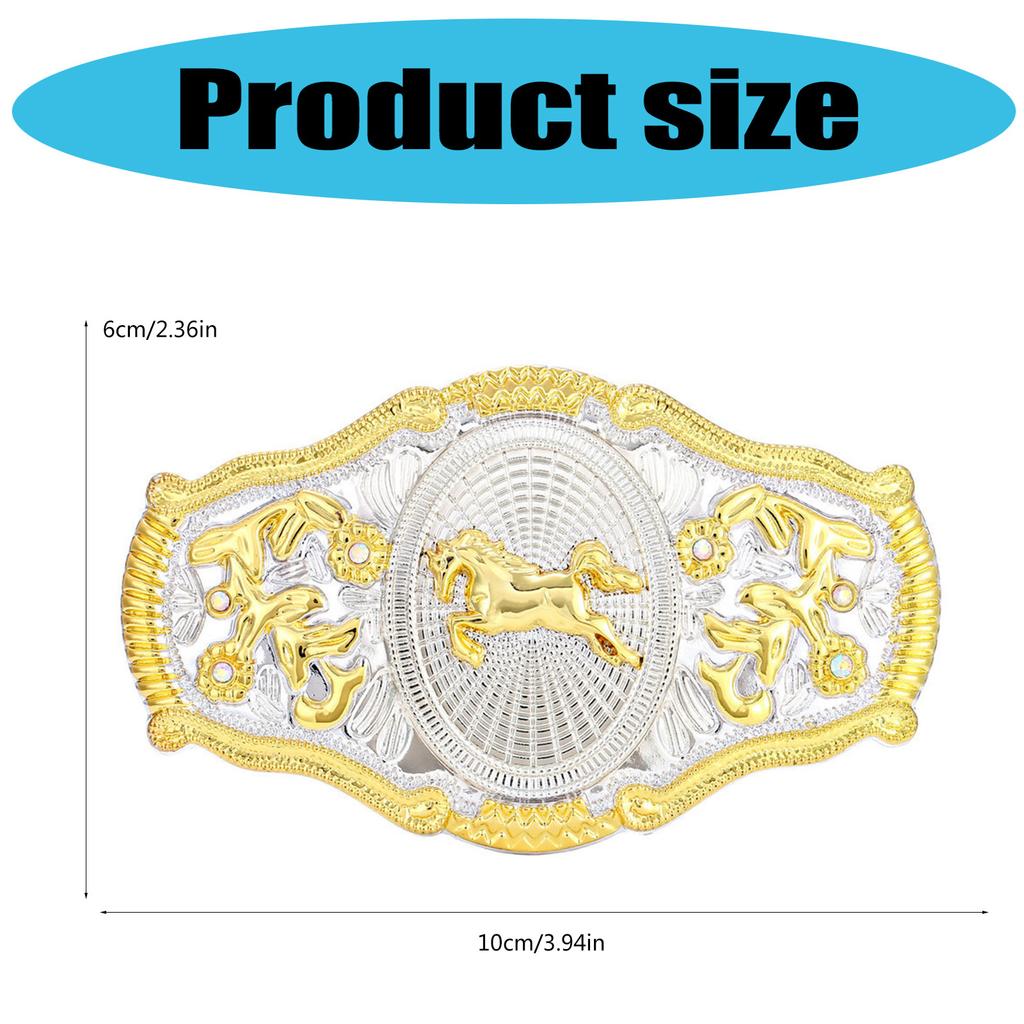 Vintage Western Cowboy Belt Buckle For Men Heavy Bull Longhorn Design Magnetic Clasp Double Sided Zinc Alloy