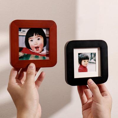 High-End 3-Inch Square Mini Photo Frame for Desktop Photos