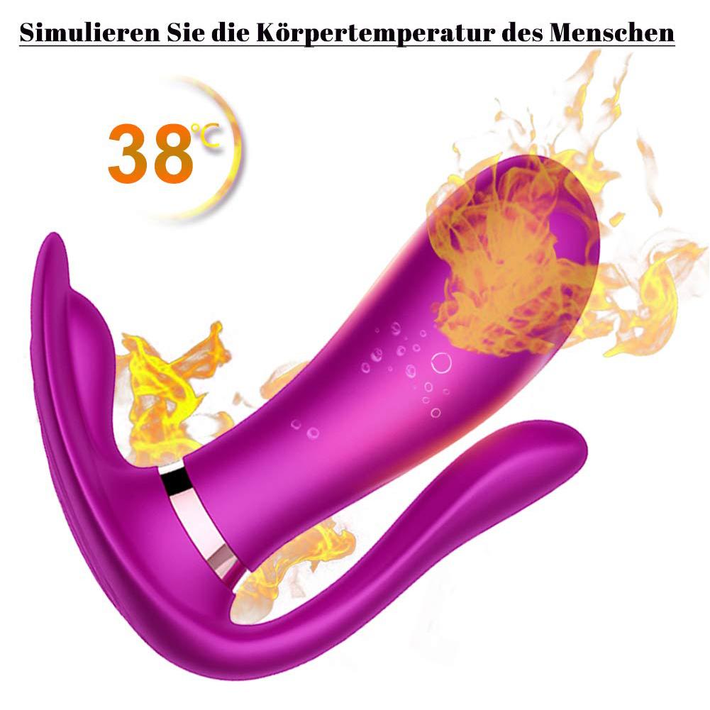 G-spot Clitoris Vibration Dildo Vibrators Massager Rabbit Vibrators Quiet Erotic Sex Toy Stimulator Realistic Butterfly Vibrator for Women Couples