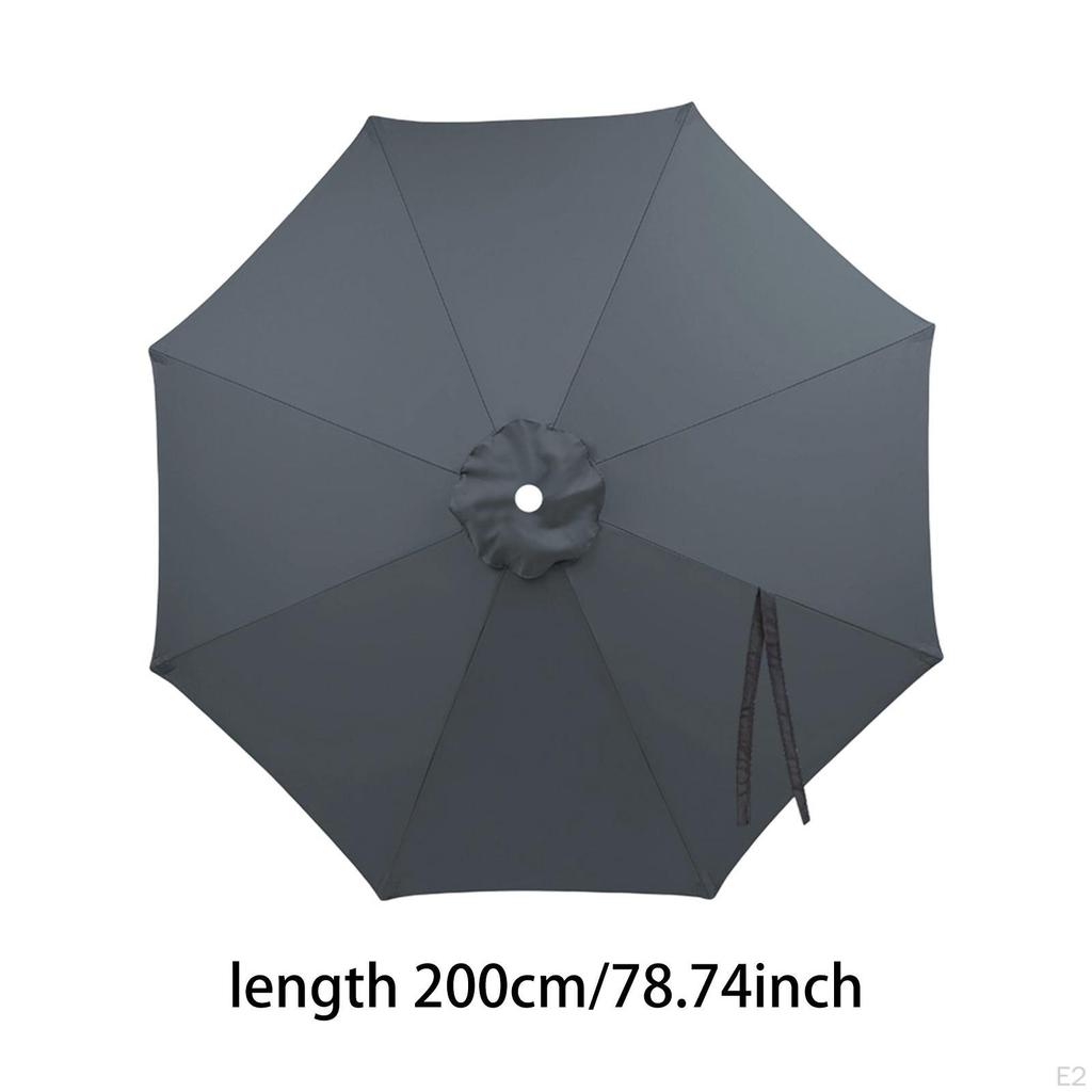 Outdoor Umbrella Table 6 Ribs Windproof Water Resistance Cover Replaces for Pool Yard