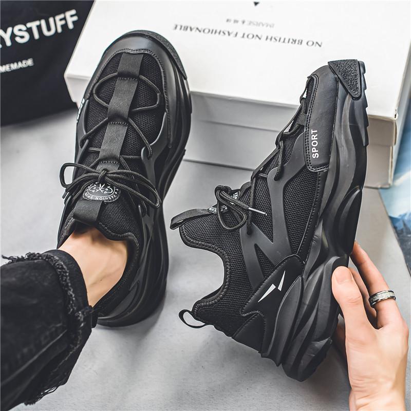 

Модные мужские сетчатые повседневные спортивные туфли летние свежие дышащие оригинальные удобные легкие спортивные кроссовки для бега 44 чёрный