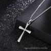 Sterling Silver Cross Necklace, Smooth Pendant for Men & Women, S925 Trendy Design