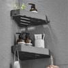 Black Bathrooom Storage Holder Grey Bathroom Shelf Wall Mounted Corner Shelf SUS304 Bath Shower Shelf Bath Shampoo Holder