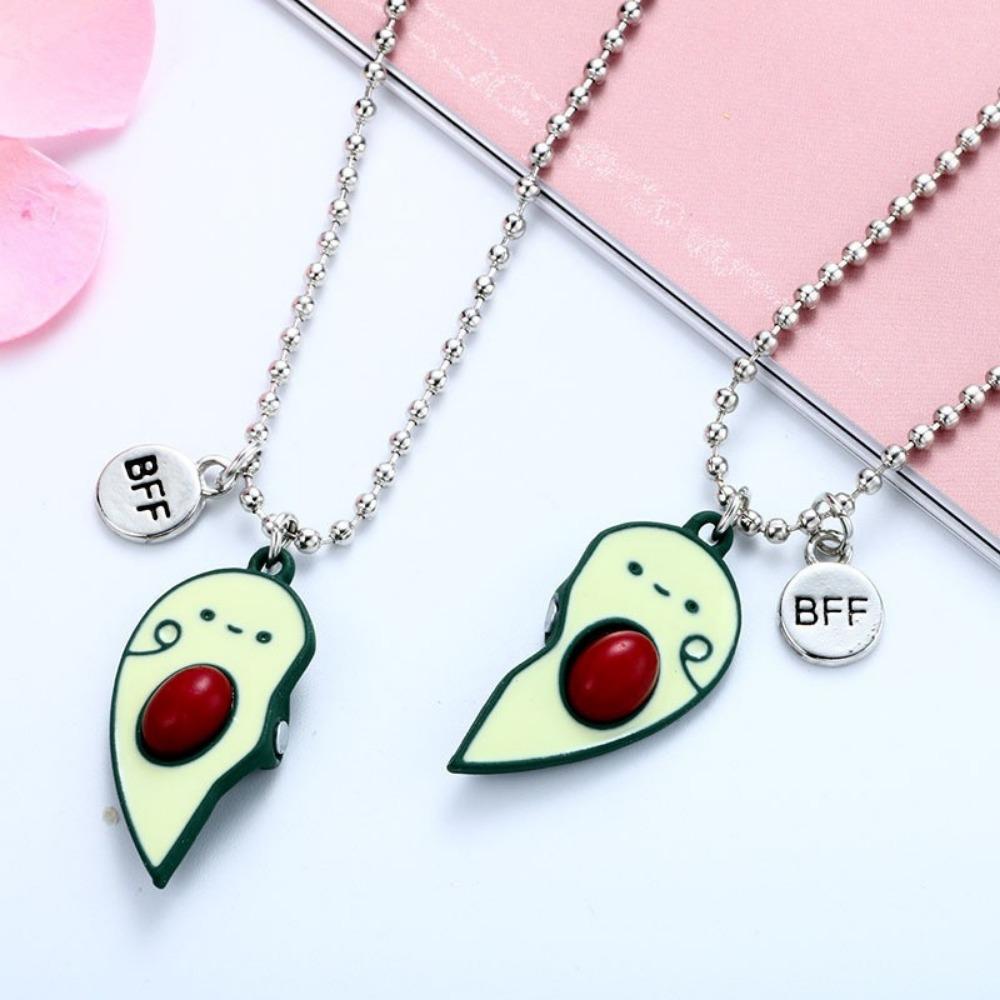 Children's Oil Rainbow Love Necklace BFF Good Friend Set Necklace Female Light Luxury Girlfriend Necklace