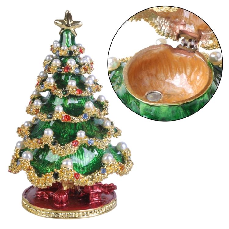 Handmade Pearl-encrusted Enamel Painted Crafts Gifts Christmas Tree Organizer