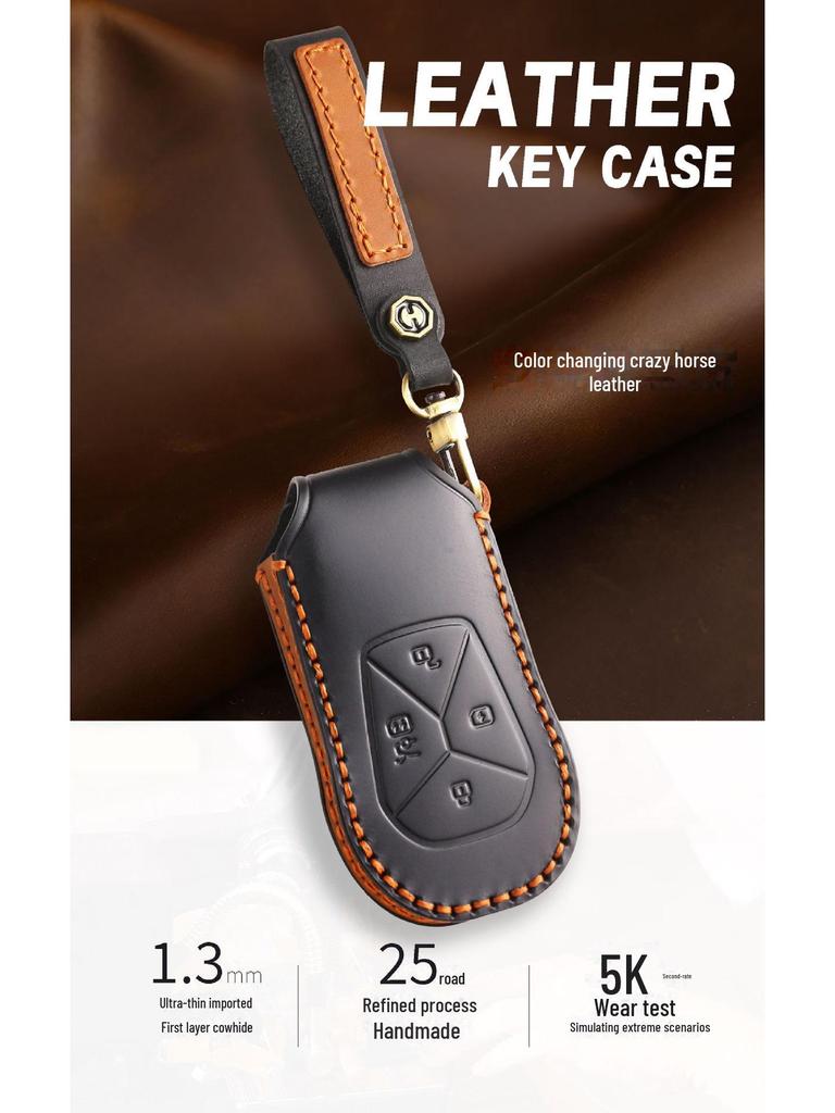 Premium Leder Schlüsselhülle für Xiaopeng G6/G9/P7i/P5 - Raffinierte Autoschlüssel-Schutzhülle mit Schnalle