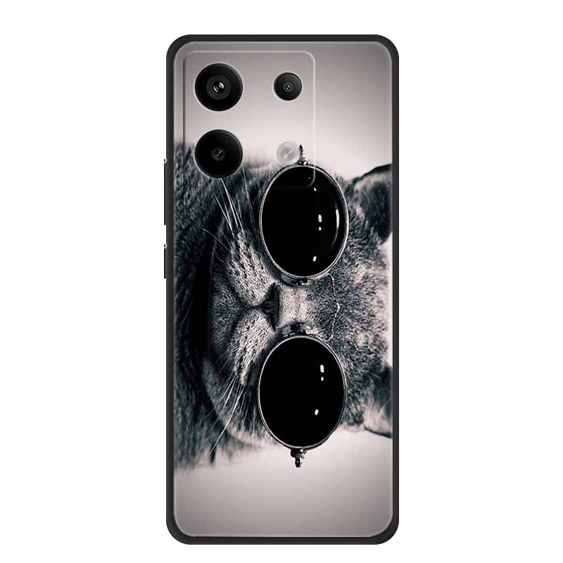 For Xiaomi Redmi Note 13 Pro 5G 4G Case Animals TPU Soft Silicone Back Cover Phone Cases for Redmi Note13 4G 5G Bumper Wolf Para