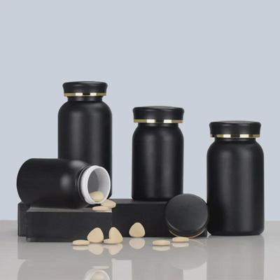Flacone per Capsule Medicinali in PET Nero Opaco di Alta Qualità da 100 ml