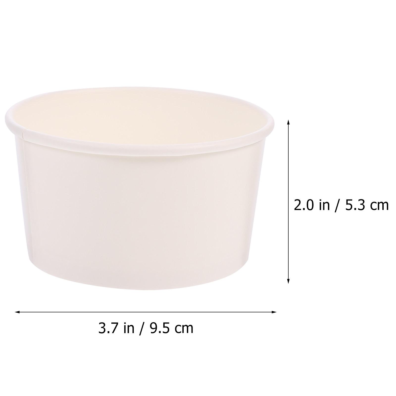 

100Pcs Disposable Ice Cream Cups Pudding Containers Cake Mousse Bowls Yogurt Dessert Snack Cups for Home Restaurant Supply 7.2X7.2X4.5CM