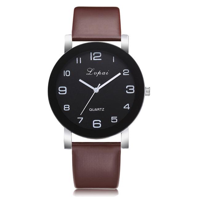 Lvpai Women's Casual Quartz Leather Band Watch Analog Valentine Gift Crystal Stainless Steel