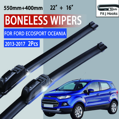 For Ford Ecosport Oceania 2013-2017 Car Windshield Wiper U-type Soft Rubber Frameless Bracketless Car Wipers 22"+16"