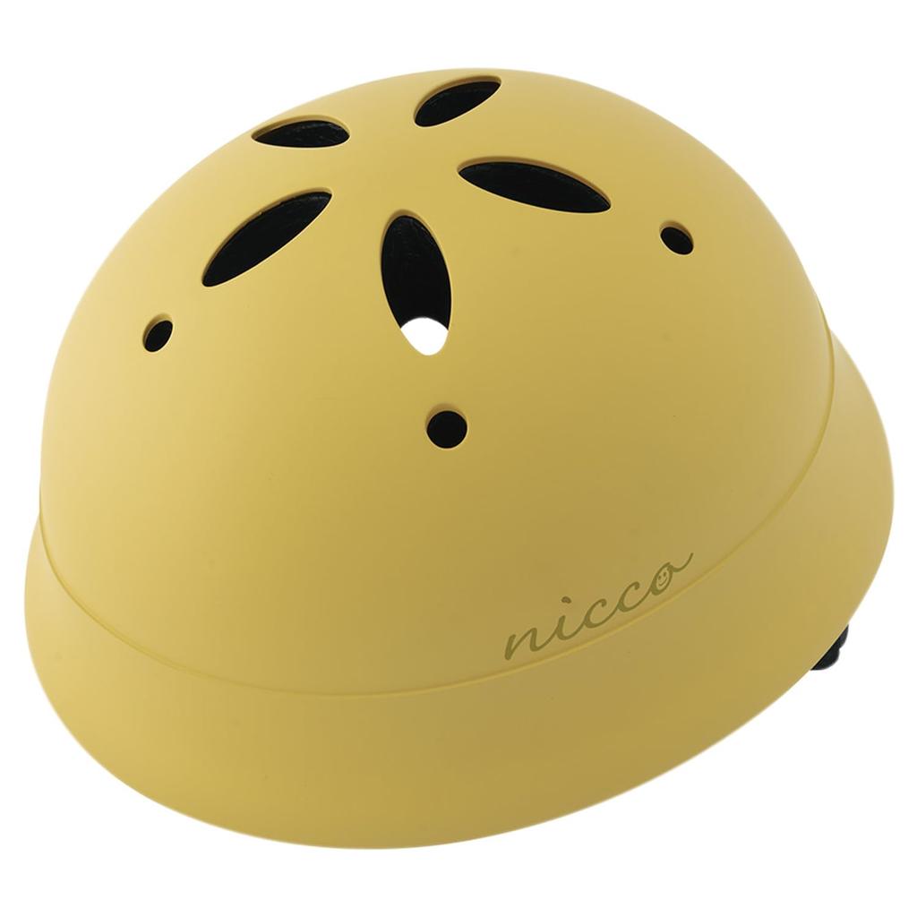 Kumika Nicco Made in Hard Matte Mustard Circumference Helmet, Lucic/KM002L, Baby, CE, Japan, Shell, (Head 47cm-52cm)