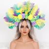 Handgefertigte weiche Feder Kopfschmuck Karneval Halloween Blumiges Stirnband Rose Angepasste Farbe Benutzerdefinierte Größe Hochzeitsgeschenke Partys