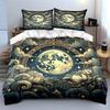 Moonlit Lotus Design Set Multiple Sizes Kid'S And Adults' Bedroom Exquisite 3Pc Bedding Set, Gift