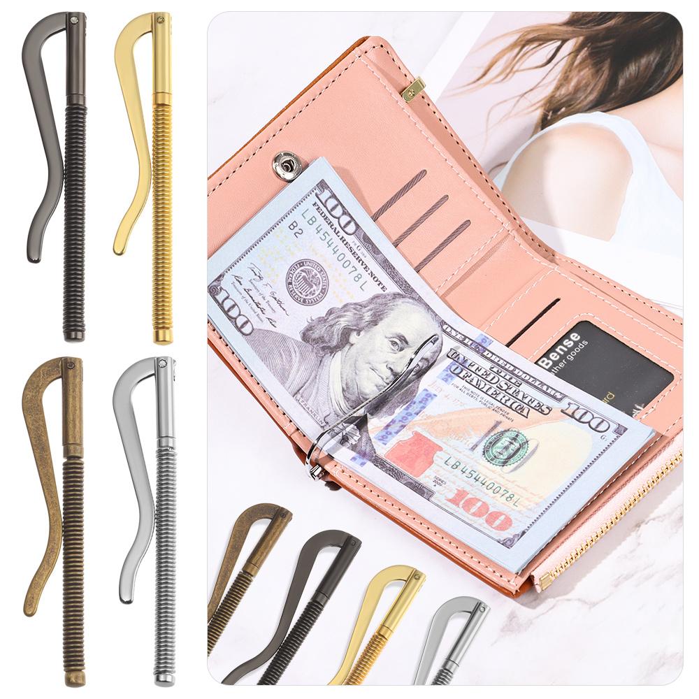 1Pc New Metal Bifold Money Clip Bar Wallet Replace Parts Spring Clamp Cash Holder Dollar Cash for Men Women