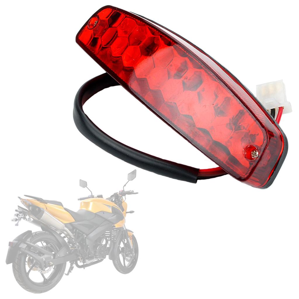 LED 3 fire 12V Lampă de oprire frână Lampă spate de licență roșu pentru ATV Off-road Motocicletă de rulare Lampă spate Universal 12V roșu