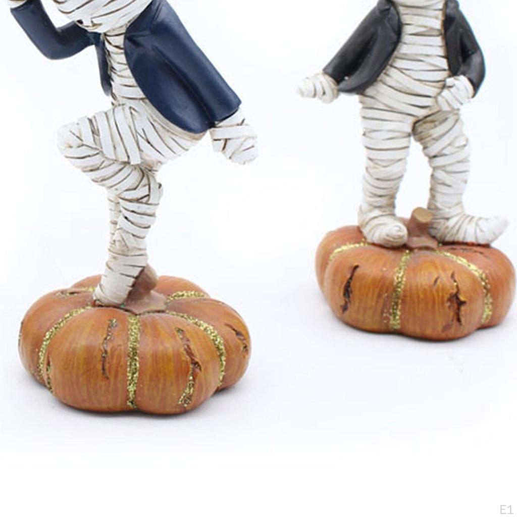Mummy Statue Mantel Desktop Pumpkin Figurines Cabinet Festival Halloween Dashboards Table Women Men