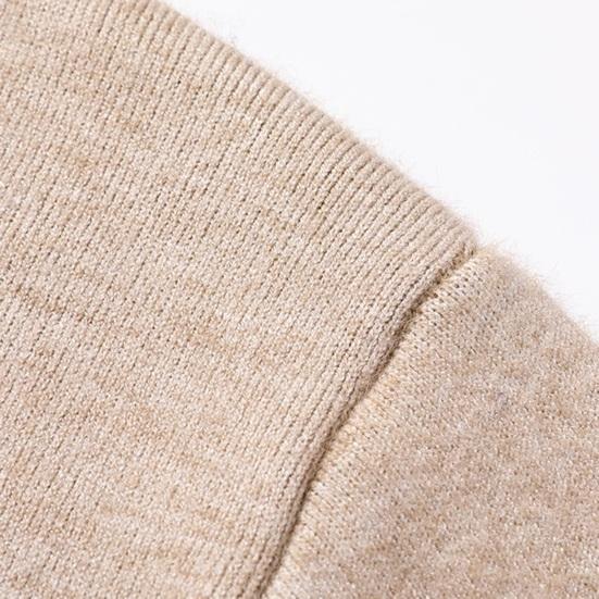 Men Fall Winter Sweater Round Neck Long Sleeve Knitted Soft Warm Slim Fit Business Elastic Solid Color Anti-shrink Men Casual Sweater