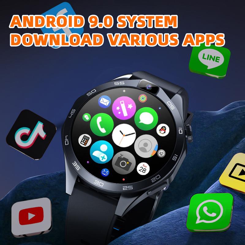 SIM Kart Akıllı Saatler Tam Netcom 5G Akıllı Saat Android Kart Nfc Yetişkin Kalp Atış Hızı Cep Telefonu Video Telefon Saati