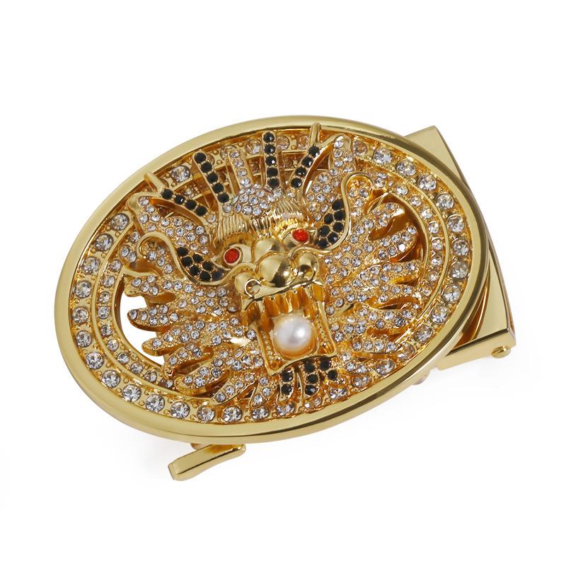 Belt Men'S Zodiac Buckle Diamond Belt Buckle Men'S Business Belt Buckle Cow Gift Belt