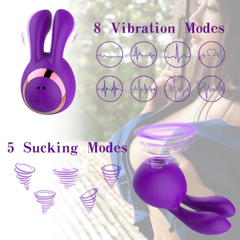 Bonnie Rabbit Shape Summing Breast Clip Vibrator Γυναικεία κλειτορική διέγερση θηλής Φλερτ Αυνανιστής σεξουαλικά παιχνίδια