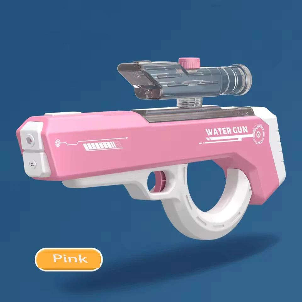 Non-Toxic Electric Water Gun Automatic Water Absorption Watergun Automatic Continuous Firing Squirt Gun Beach Outdoor Swimming Pool Toy