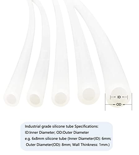 4 8mm industrial grade flexible silicone tube 5 meters high and low temperature resistance and tear resistance suitable for pump body transportat