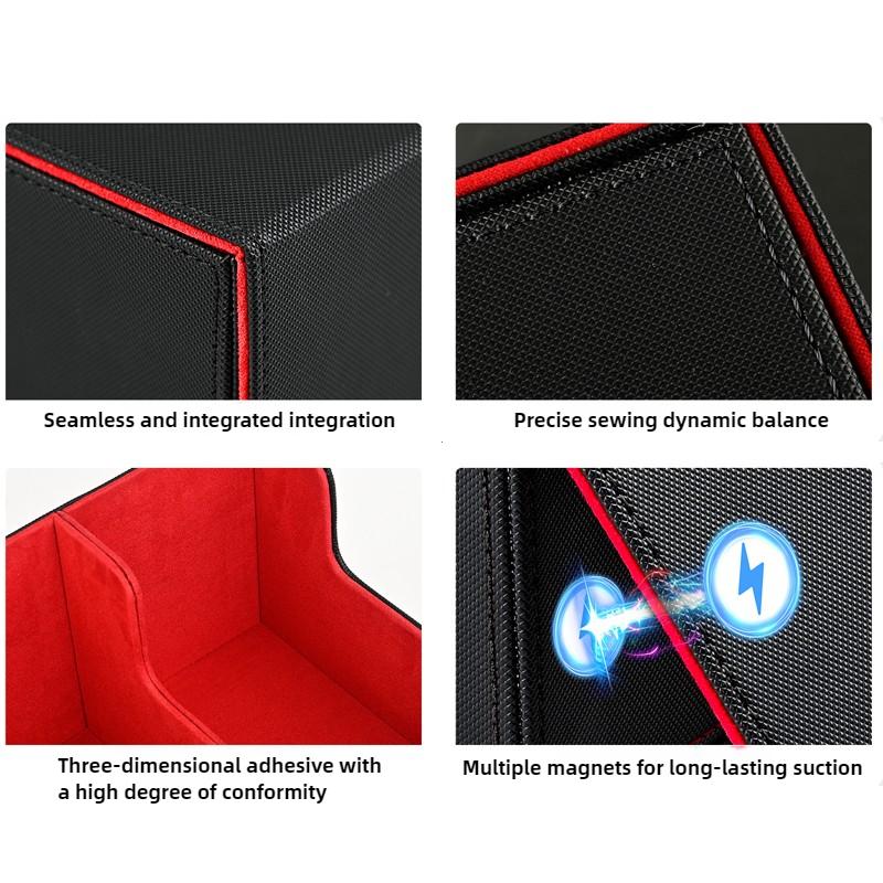 Non-Toxic Trading Card Storage Box Can Hold 1800+ Single Decks Magnetic Closure Pu Leather Card Box Games Collection Card Case