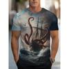 Sommer Herren 3D-Druck Rundhals-T-Shirt