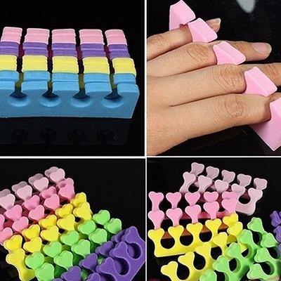 10 pezzi di spugna morbida per dita dei piedi e delle dita, strumento per manicure e pedicure per la casa.