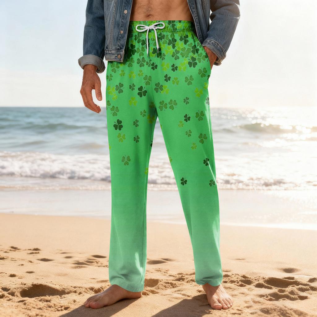 Men's Home Soft Pajama Pants Drawstring With Pockets Casual Sports Pants