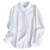 Women's Loose-Fit Korean Style Cotton Shirt - Early Spring 2025 French Casual Long Sleeve Top