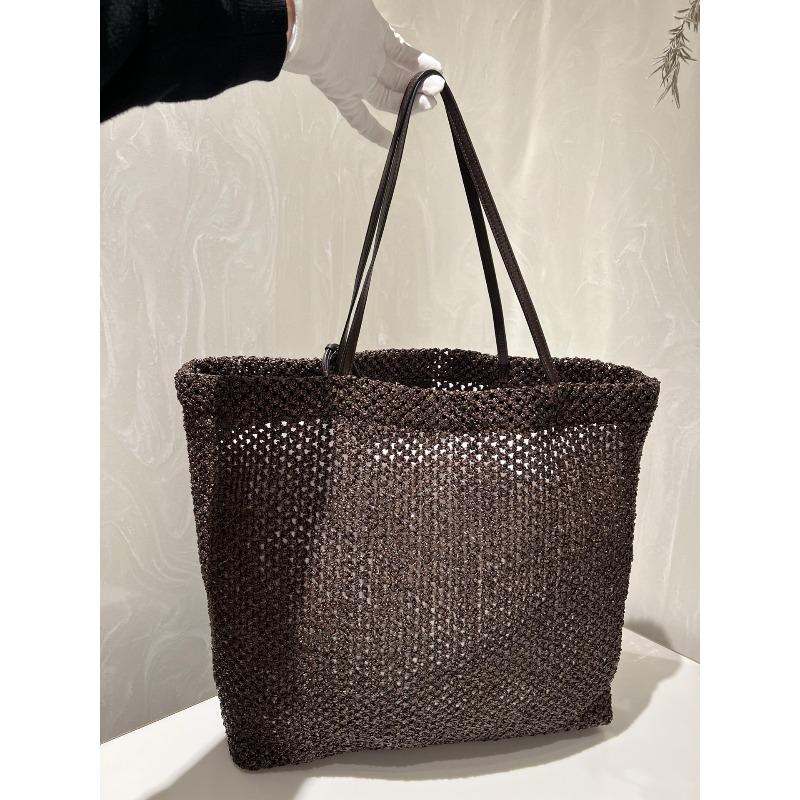 Raffia woven bag large capacity minimalist