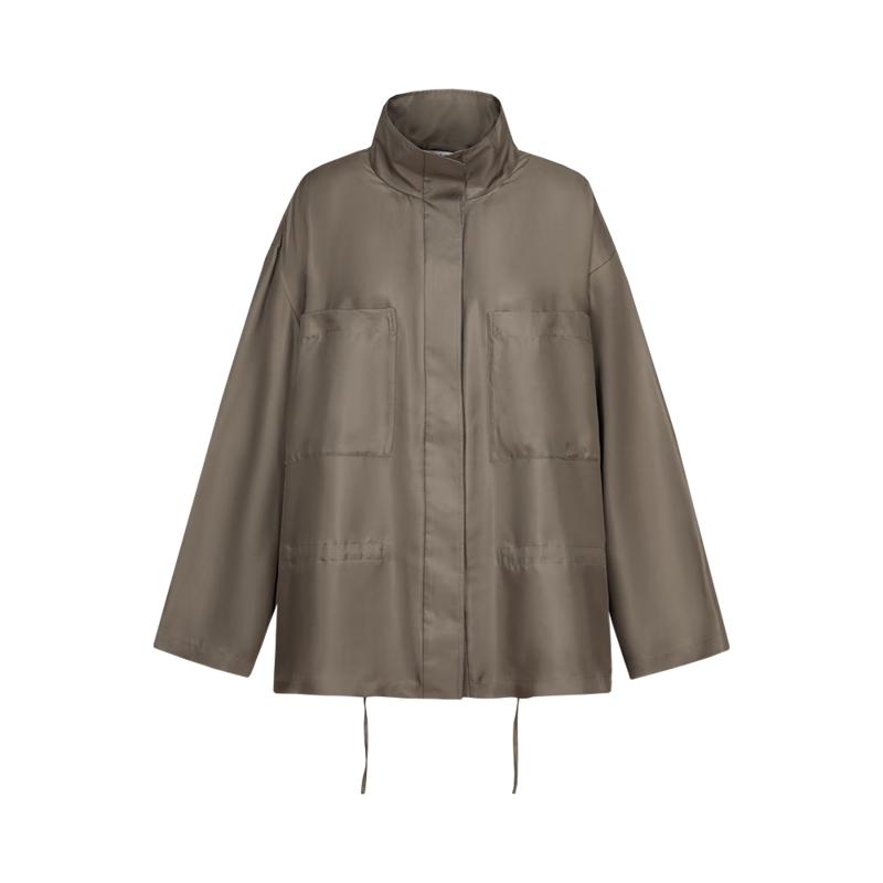 

КУРТКА ИЗ ТВИЛА ИЗ ШЕЛКА-ТУТОВОГО ШЕЛКОПРЯДА ВЕСНА 2024 S