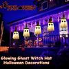 Halloween Hanging Ghosts, Halloween Decorations Outdoor Hanging Ghosts with Witch Hat for Yard Patio Garden Tree Outside