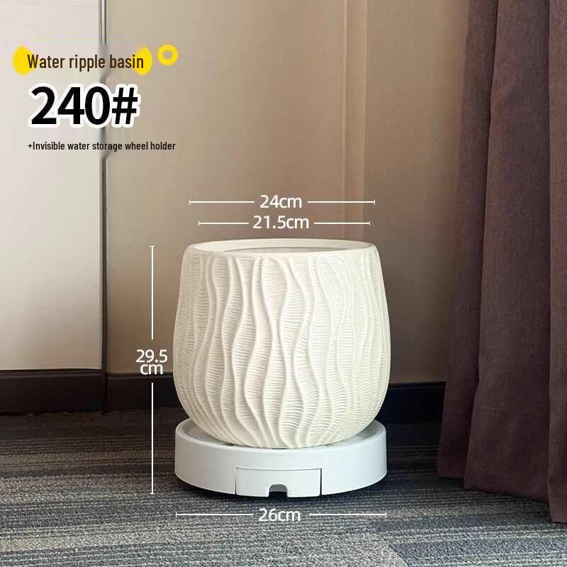 Large Caliber Resin Flower Pot for Monstera Deliciosa - Durable, Thickened Design with a Luxurious Touch