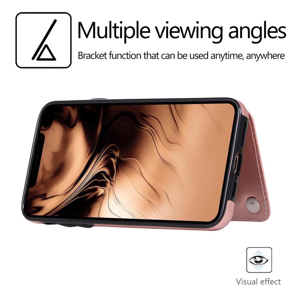 iPhone 14 Case New Card Slot 16 Leather Case Compatible with Apple 17 Pro Max Creative Shockproof Protective Cover