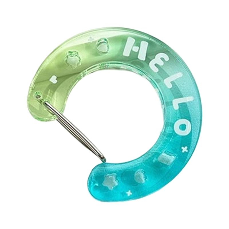 

Трендовый акриловый брелок с градиентом и художественными вырезами для персонализированных DIY-аксессуаров и многоцелевого украшения зелёный