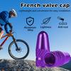 BOROLA Presta Valve Caps 4 Pack Anodized Aluminum Alloy Bicycle Bicycle Tire Cap Dust Cover (Purple)