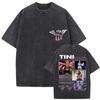 Singer Tini Stoessel Futtura Tour Vintage Washed Graphic T Shirts Men Women Gothic Fashion Oversized Tshirt Yk Streetwear