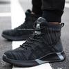 Fashion Steel Toe Work Safety Boots Men Indestructible Boots Punctu-proof Safety Shoes Men Work Sneakers Lightweight Security Work Shoes