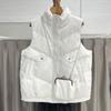 New Cotton Short Autumn and Winter Fashion Loose Down Cotton Clothes Stand-up Collar Vest Outer Wear Vest