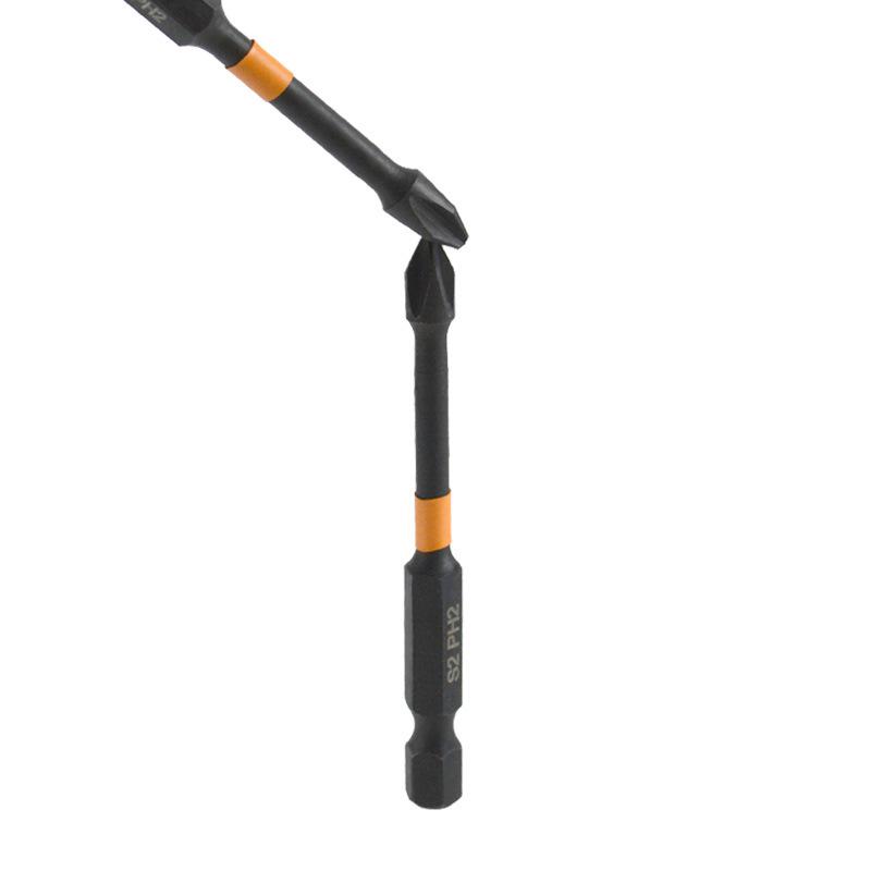 Hex Shank PH2 Phillips Screwdriver Bit, S2 Alloy Steel, Phosphated, for Electric Screwdriver Impact Driver.