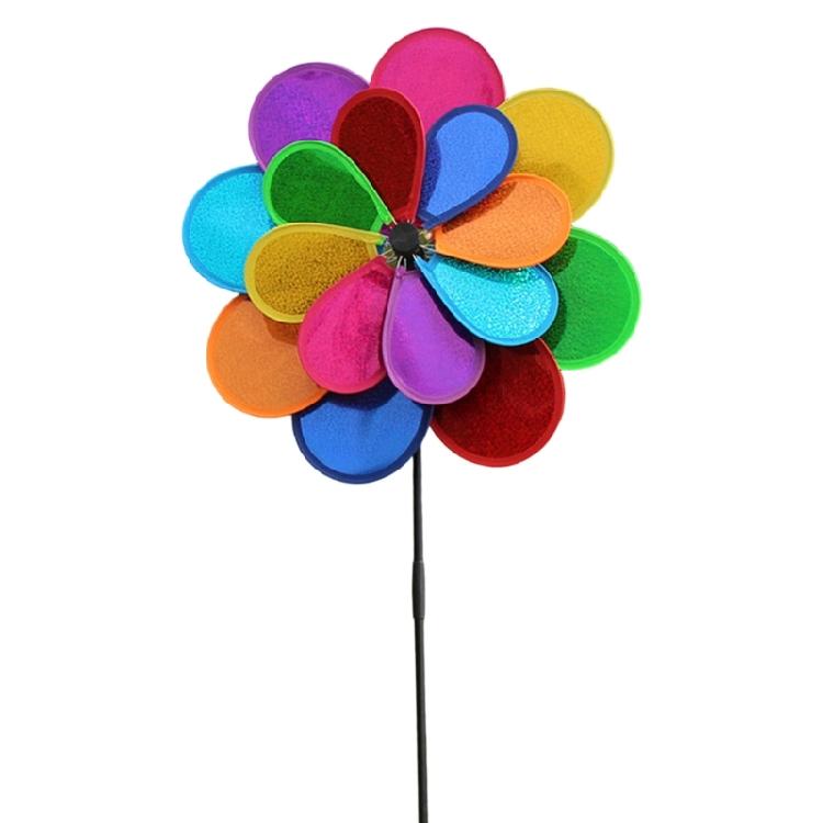 Windmills Garden Accent Weather Resistant Outdoor Decoration Simple Assembly Motion Activated Multiple Color Combinations